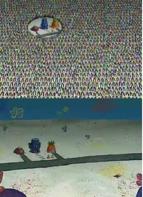 Crowded Vs Empty SpongeBob Blank Meme Template