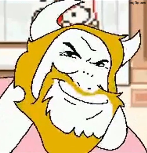 asgore smug | image tagged in asgore smug | made w/ Imgflip meme maker