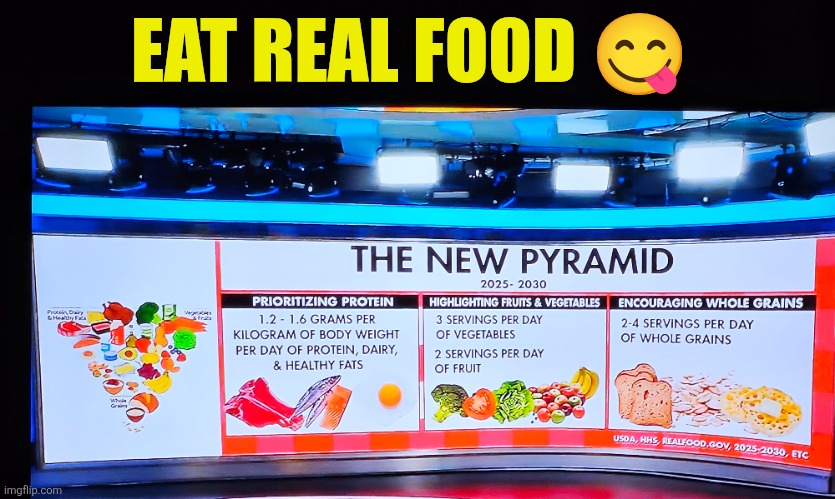 Eat Real Food, not ultra-processed | EAT REAL FOOD 😋 | image tagged in protein,fat,vegetables,fruits,eating healthy,fitness | made w/ Imgflip meme maker