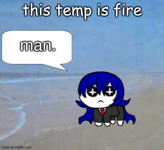 man. | this temp is fire | image tagged in man | made w/ Imgflip meme maker