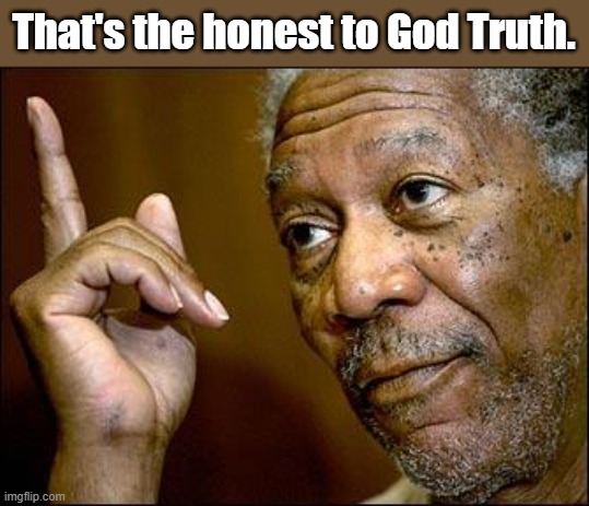 This Morgan Freeman | That's the honest to God Truth. | image tagged in this morgan freeman | made w/ Imgflip meme maker