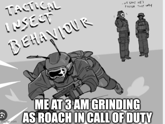 ME AT 3 AM GRINDING AS ROACH IN CALL OF DUTY | made w/ Imgflip meme maker