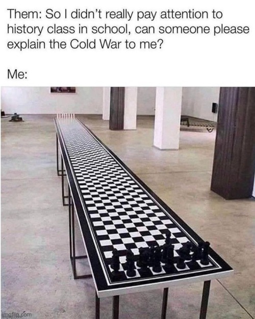 image tagged in cold war,chess,funny,history,america,russia | made w/ Imgflip meme maker