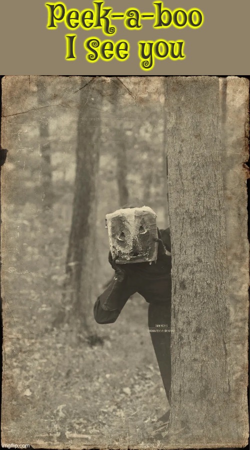 Peek-a-boo | Peek-a-boo I see you | image tagged in cursed images,peekaboo,i see you,creepy guy,what a terrible day to have eyes,excuse me wtf | made w/ Imgflip meme maker
