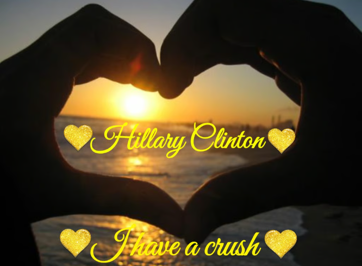 Hillary Heart Throb I have a crush Blank Meme Template