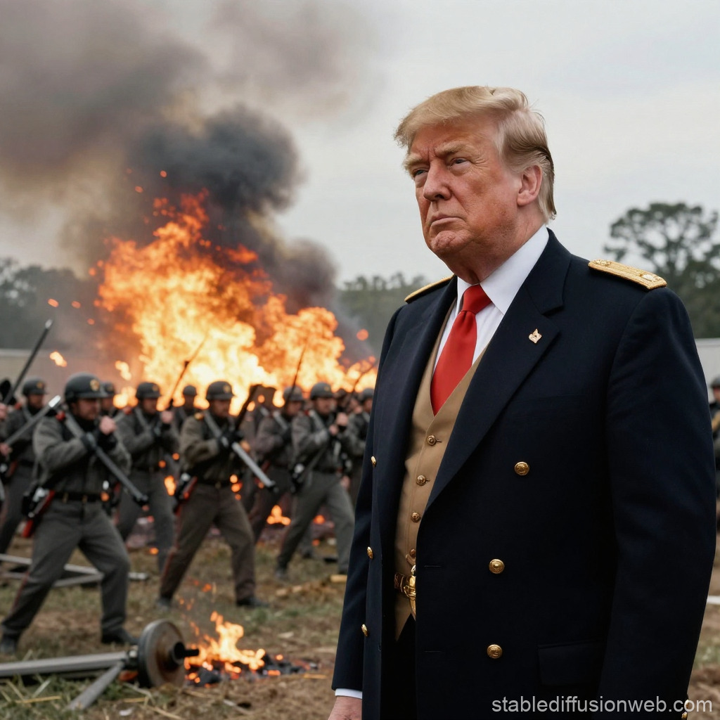 King Donald Trump Satan Mammon worship Blank Meme Template