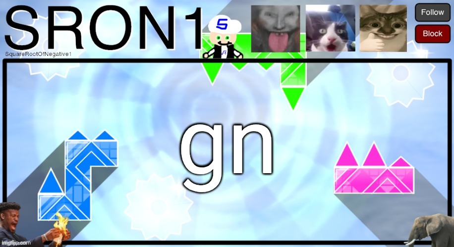 SRON1's announcment template (2026) | gn | made w/ Imgflip meme maker