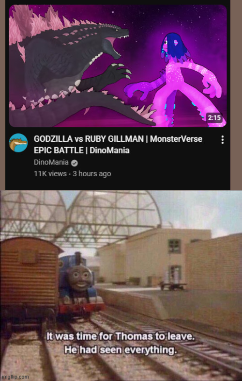 i need bleach.. | image tagged in it was time for thomas to leave he had seen everything,godzilla | made w/ Imgflip meme maker