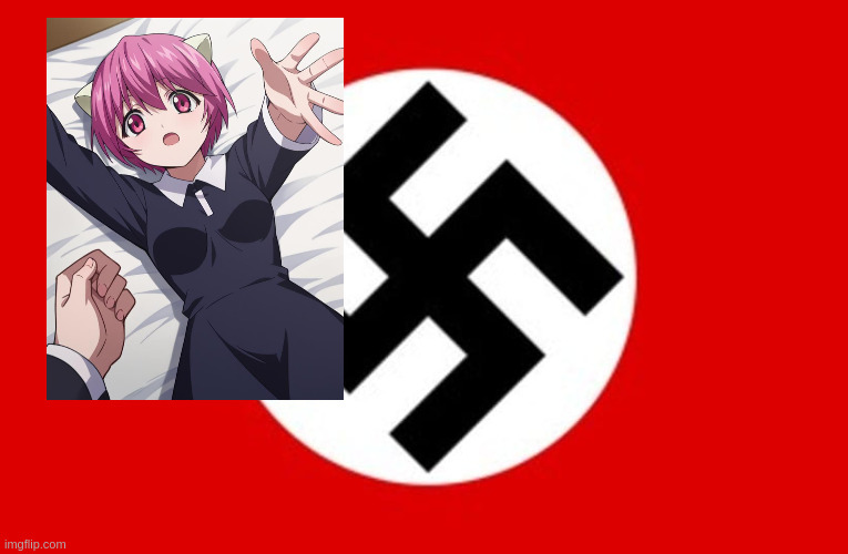 Because people put random anime characters on random flags in this stream, here is Nana on the Nazi flag. | made w/ Imgflip meme maker