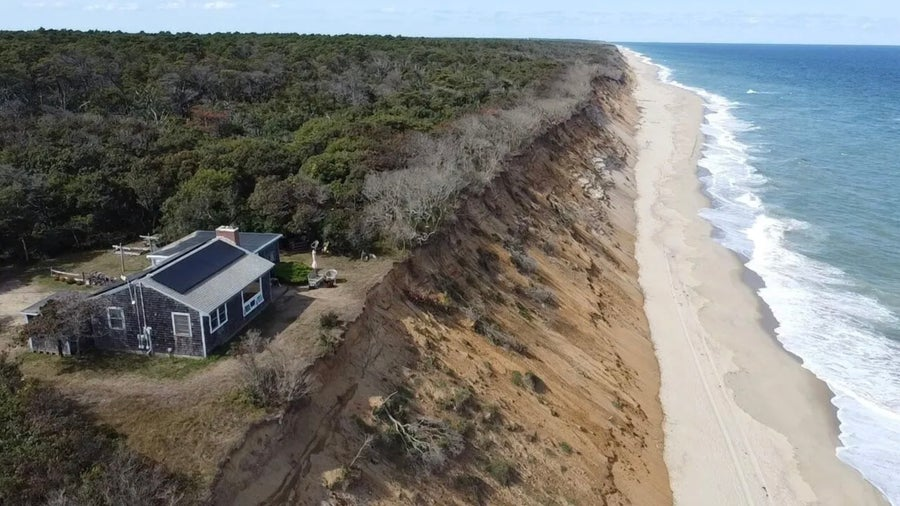 High Quality House on an eroding cliff Blank Meme Template