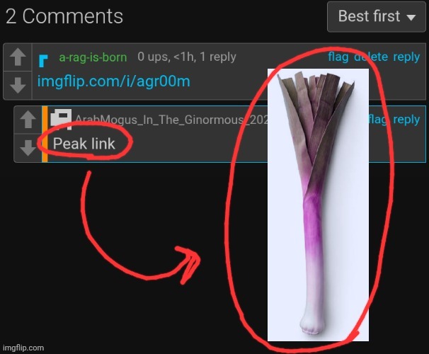 pink leek | made w/ Imgflip meme maker