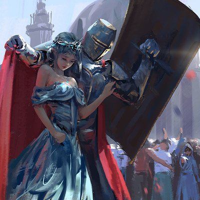 Protecting knight Blank Meme Template