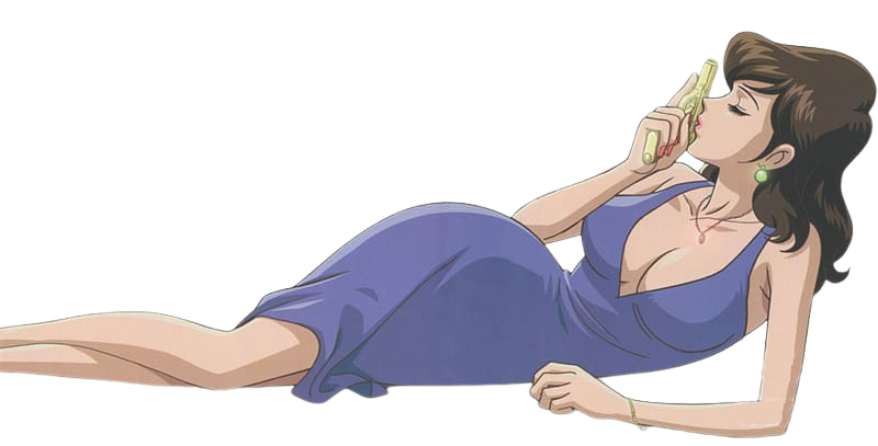 fujiko relaxing Blank Meme Template