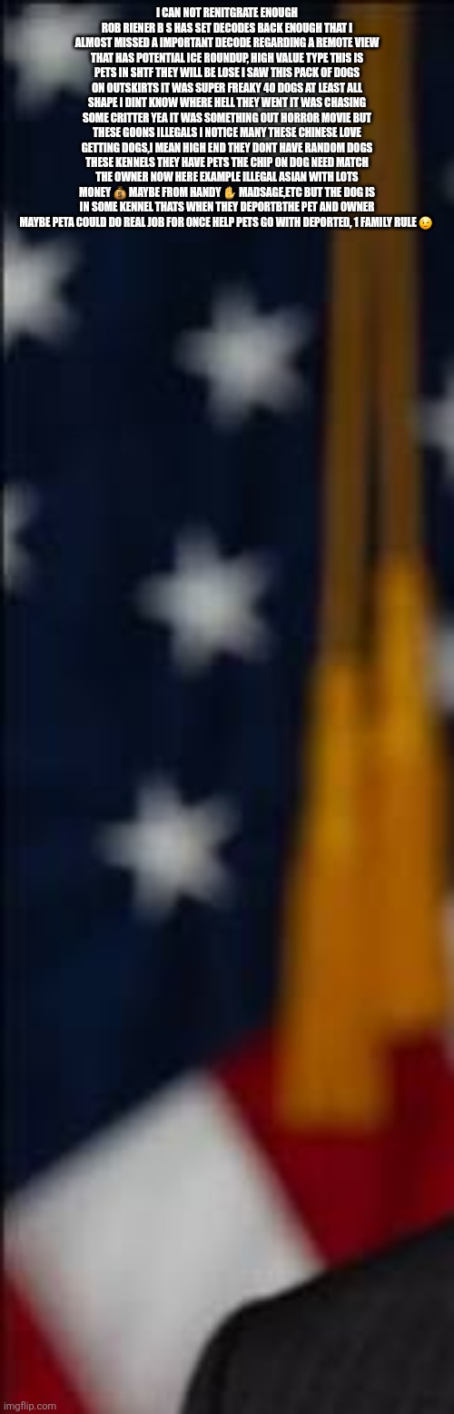 Animals kingdom unseen ally in deportation, Designer dogs expose Asian illegals | I CAN NOT RENITGRATE ENOUGH ROB RIENER B S HAS SET DECODES BACK ENOUGH THAT I ALMOST MISSED A IMPORTANT DECODE REGARDING A REMOTE VIEW THAT HAS POTENTIAL ICE ROUNDUP, HIGH VALUE TYPE THIS IS PETS IN SHTF THEY WILL BE LOSE I SAW THIS PACK OF DOGS ON OUTSKIRTS IT WAS SUPER FREAKY 40 DOGS AT LEAST ALL SHAPE I DINT KNOW WHERE HELL THEY WENT IT WAS CHASING SOME CRITTER YEA IT WAS SOMETHING OUT HORROR MOVIE BUT THESE GOONS ILLEGALS I NOTICE MANY THESE CHINESE LOVE GETTING DOGS,I MEAN HIGH END THEY DONT HAVE RANDOM DOGS THESE KENNELS THEY HAVE PETS THE CHIP ON DOG NEED MATCH THE OWNER NOW HERE EXAMPLE ILLEGAL ASIAN WITH LOTS MONEY 💰 MAYBE FROM HANDY ✋️ MADSAGE,ETC BUT THE DOG IS IN SOME KENNEL THATS WHEN THEY DEPORTBTHE PET AND OWNER MAYBE PETA COULD DO REAL JOB FOR ONCE HELP PETS GO WITH DEPORTED, 1 FAMILY RULE 😉 | image tagged in mario wtf,muppets meme | made w/ Imgflip meme maker