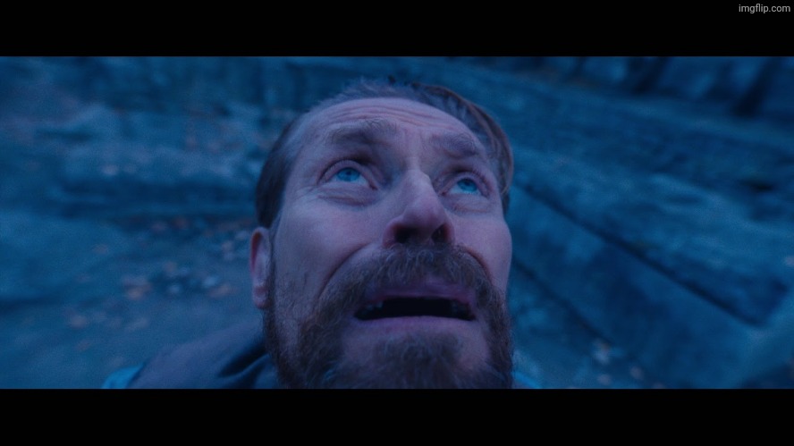 willem dafoe looking up | image tagged in willem dafoe looking up | made w/ Imgflip meme maker