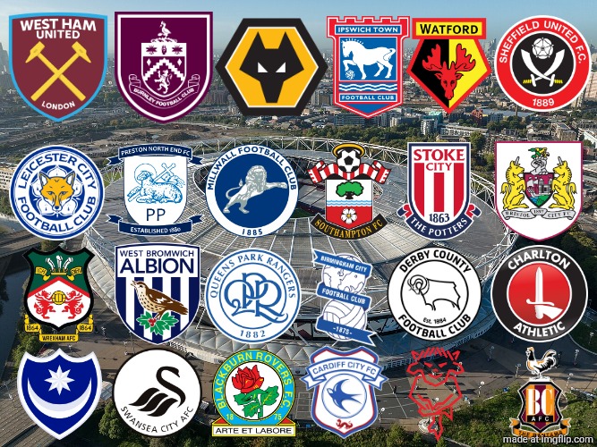PREDICTION: ALL 24 EFL Championship 2026/2027 Clubs (since mid-season) | image tagged in west ham,burnley,wolves,championship,football,soccer | made w/ Imgflip meme maker