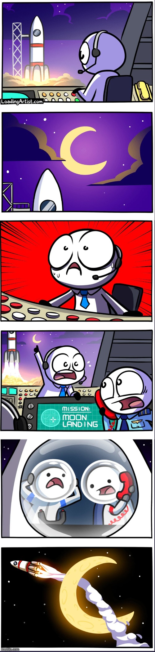 image tagged in comics,loadingartist,moon landing,moon,astronaut,funny | made w/ Imgflip meme maker