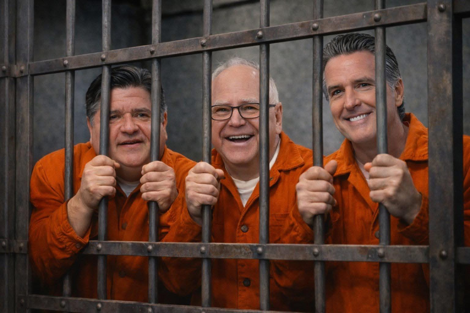 Pritzker, Walz, and Newsom Blank Meme Template