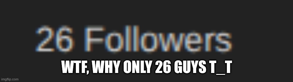 WHYYYYYYYYYY | WTF, WHY ONLY 26 GUYS T_T | image tagged in why,just why | made w/ Imgflip meme maker