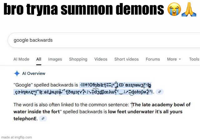 bro tryna summon demons 😭🙏 | made w/ Imgflip meme maker