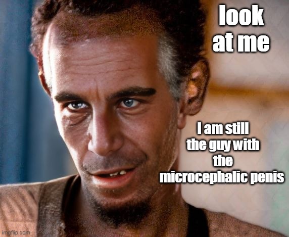 look at me I am still the guy with the microcephalic penis | made w/ Imgflip meme maker