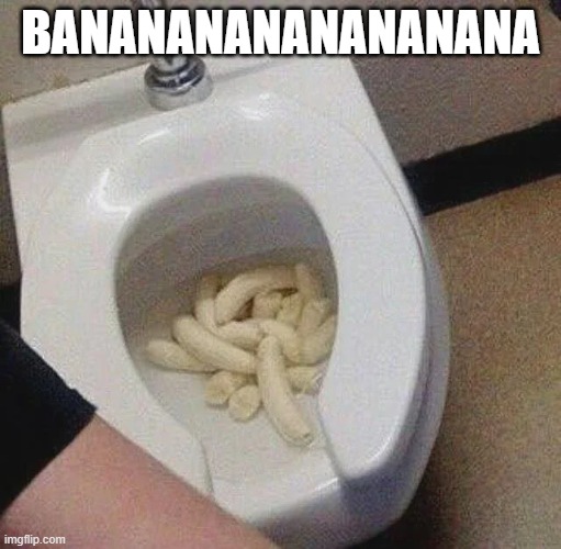 Nana Toilet | BANANANANANANANANA | image tagged in cursed image | made w/ Imgflip meme maker