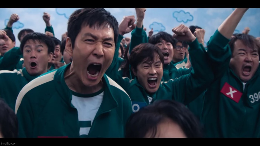 squid game happy | image tagged in squid game happy | made w/ Imgflip meme maker