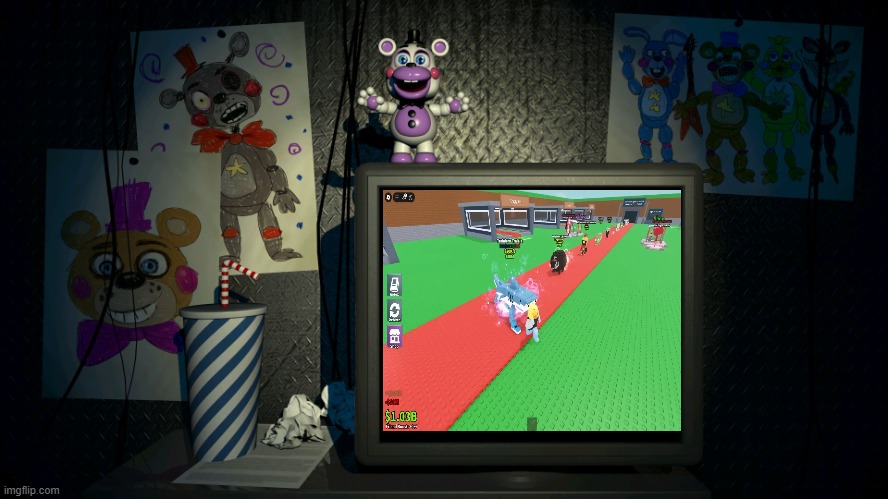 no context roblox meme | image tagged in fnaf 6 screen | made w/ Imgflip meme maker