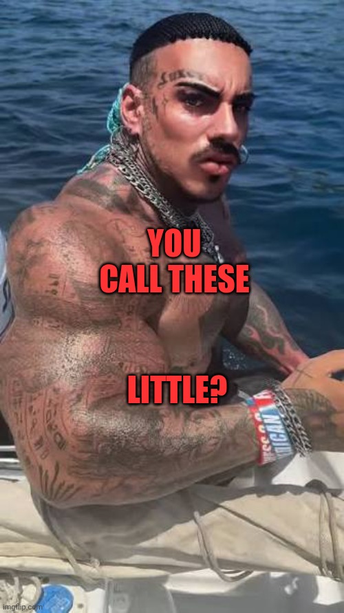 Eros Luxor at sea | YOU CALL THESE LITTLE? | image tagged in eros luxor at sea | made w/ Imgflip meme maker