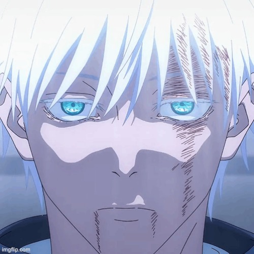 Gojo stare | image tagged in gojo stare | made w/ Imgflip meme maker