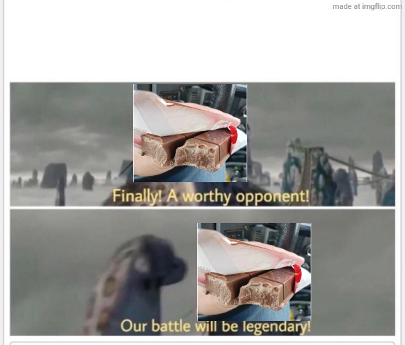 Finally! A worthy opponent! | image tagged in finally a worthy opponent | made w/ Imgflip meme maker