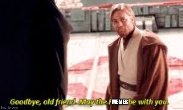Goodbye old friend may the force be with you | MEMES | image tagged in goodbye old friend may the force be with you | made w/ Imgflip meme maker