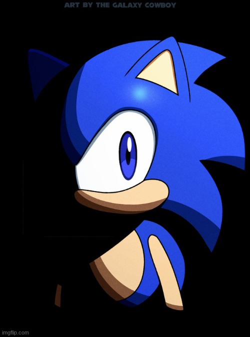 I can smell you | image tagged in sonic blank stare in the dark | made w/ Imgflip meme maker
