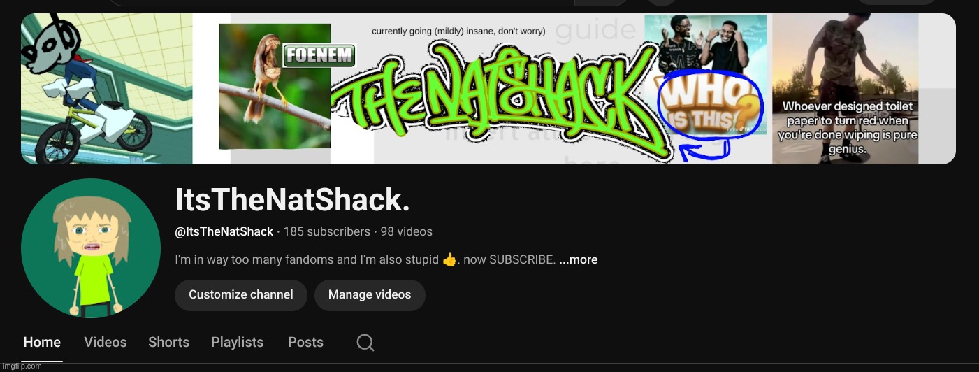 subscribe to my dumbass YouTube channel | made w/ Imgflip meme maker