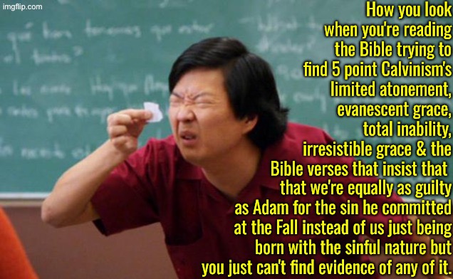 They see ONLY Calvinism because their TULIP thugs filtered the Bible through tulip | image tagged in calvinism,calvinist memes,tulip is toxic,anti calvinism,reformed theology,brainwashed | made w/ Imgflip meme maker