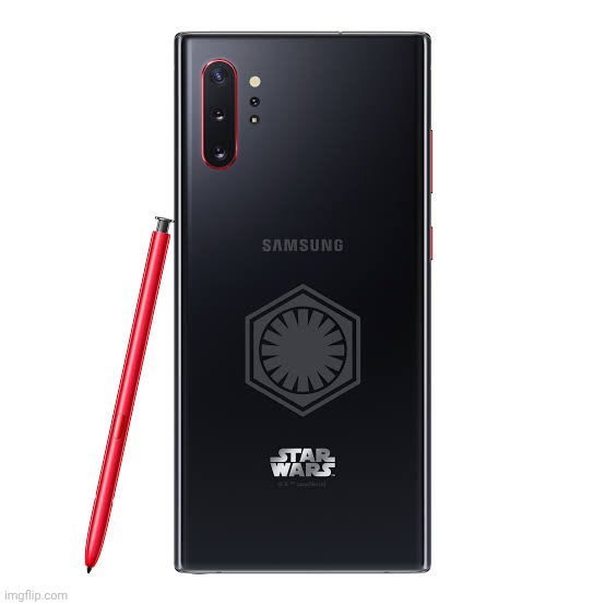 Samsung Galaxy Note 10 Star Wars Edition | image tagged in samsung galaxy note 10 star wars edition,star wars,samsung | made w/ Imgflip meme maker
