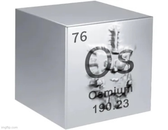 Uh | image tagged in osmium cube | made w/ Imgflip meme maker