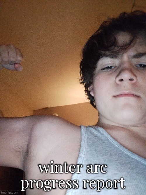 winter arc progress report | made w/ Imgflip meme maker