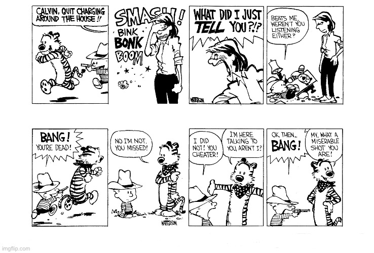 image tagged in calvin and hobbes,comics | made w/ Imgflip meme maker