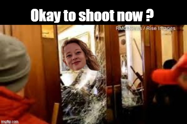 If not for Double They'd have no standards at all | Okay to shoot now ? | image tagged in renee good capitol shooting meme | made w/ Imgflip meme maker