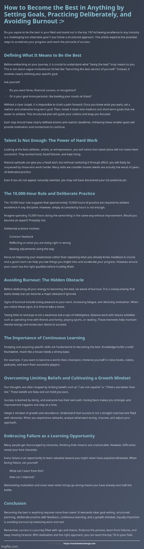 How To Become The Best At Anything :> | image tagged in simothefinlandized,being the best,infographics,tutorial | made w/ Imgflip meme maker