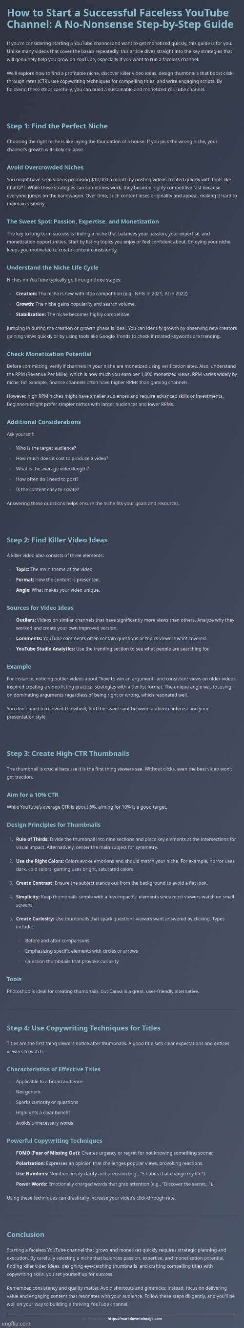 How To Start A Faceless YouTube Channel :> | image tagged in simothefinlandized,youtube,infographics,tutorial | made w/ Imgflip meme maker