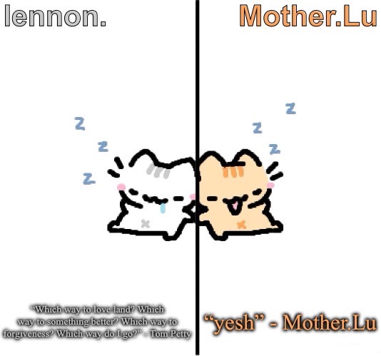 High Quality Lennon. and Mother.Lu temp Blank Meme Template