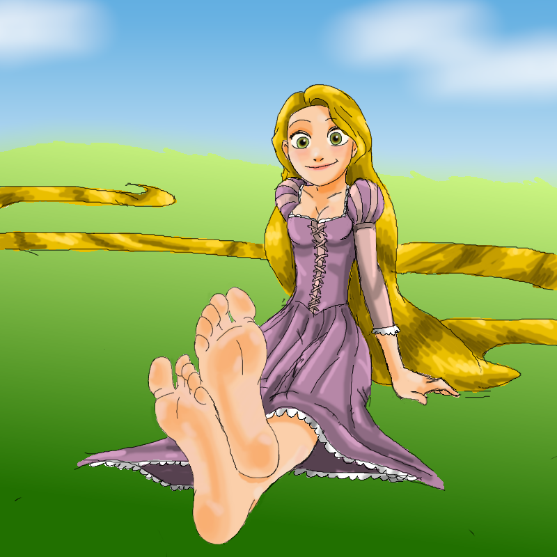 Rapunzel feet Blank Meme Template