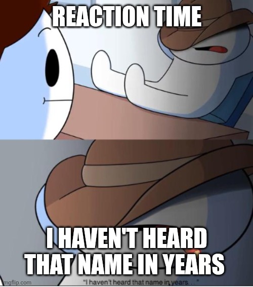 i haven't heard that name in years | REACTION TIME; I HAVEN'T HEARD THAT NAME IN YEARS | image tagged in i haven't heard that name in years | made w/ Imgflip meme maker