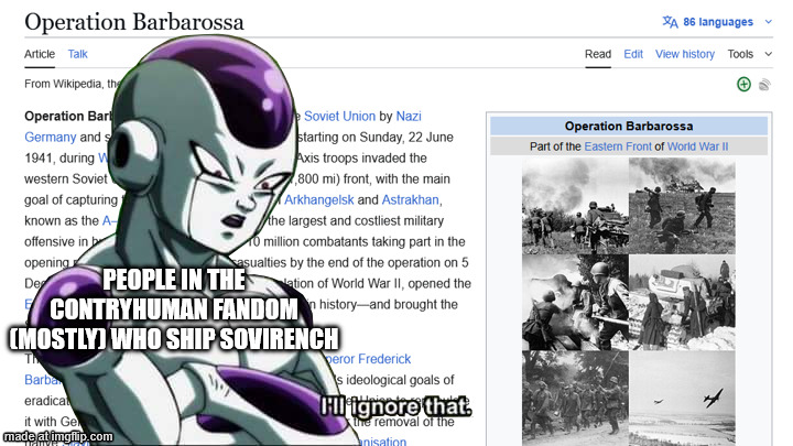 yeah sovirench is a grbage contryhuman ship | PEOPLE IN THE CONTRYHUMAN FANDOM (MOSTLY) WHO SHIP SOVIRENCH | image tagged in countryhumans,oh god why,cringe | made w/ Imgflip meme maker