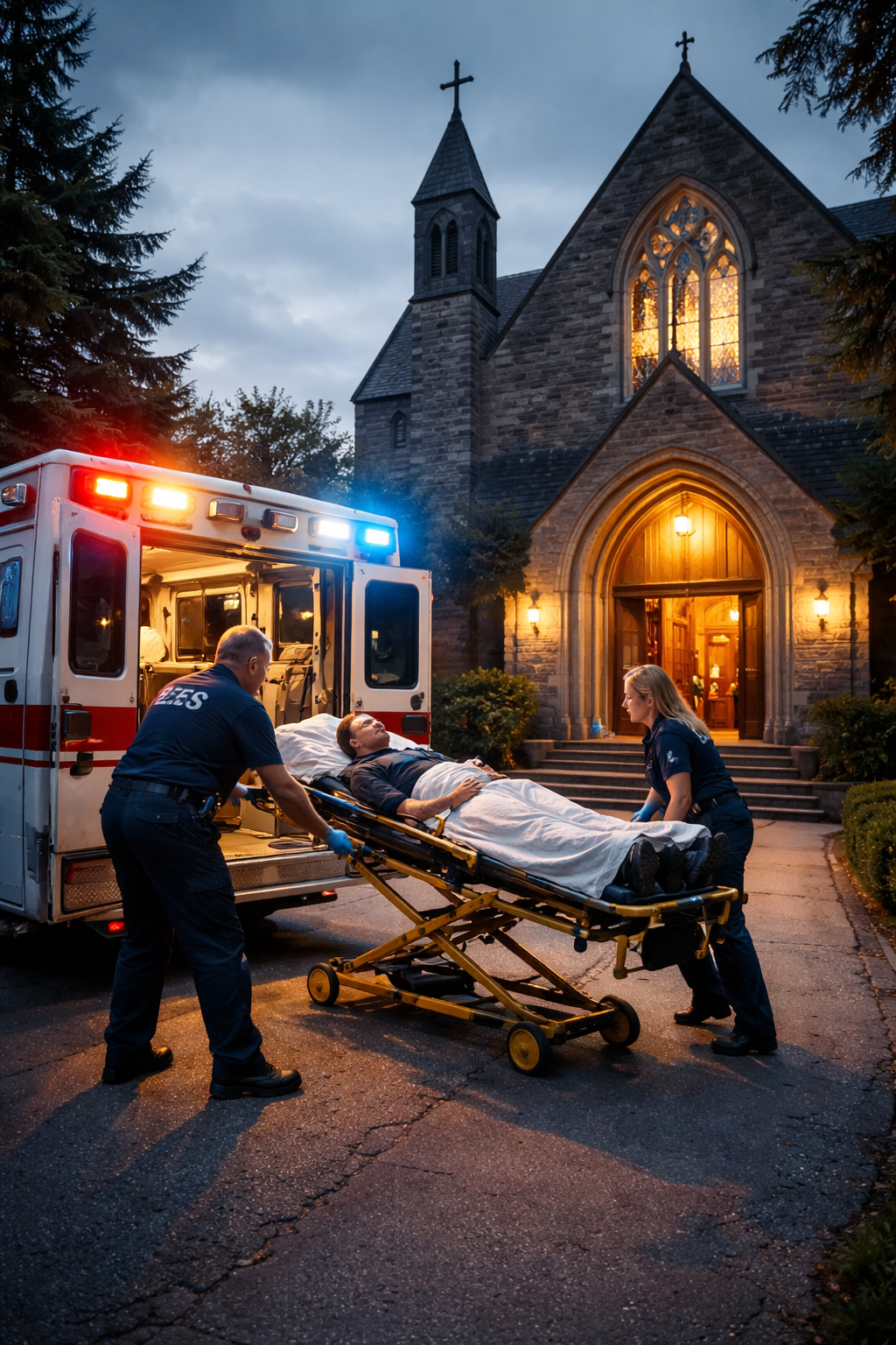 Dropping off patient at a church Blank Meme Template