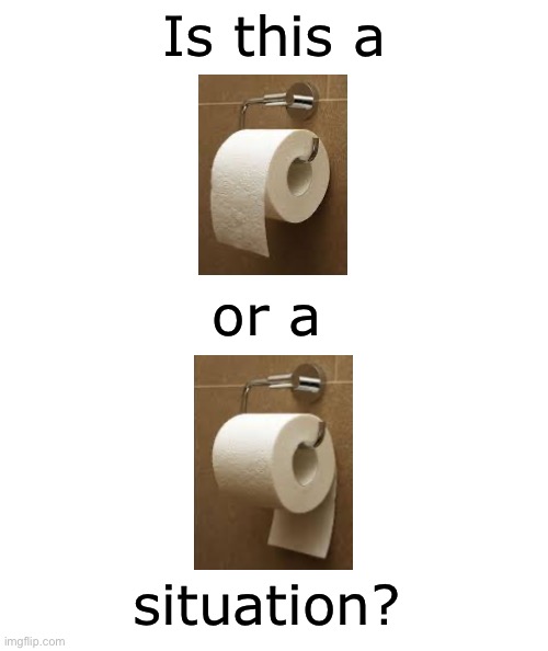 both maybe | Is this a; or a; situation? | image tagged in white rectangle,toilet paper,situation,msmg | made w/ Imgflip meme maker