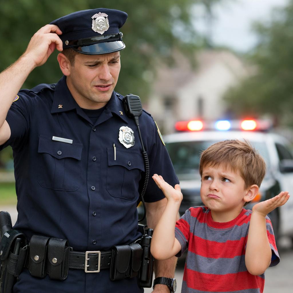 Confused Police and Confused Child Blank Meme Template