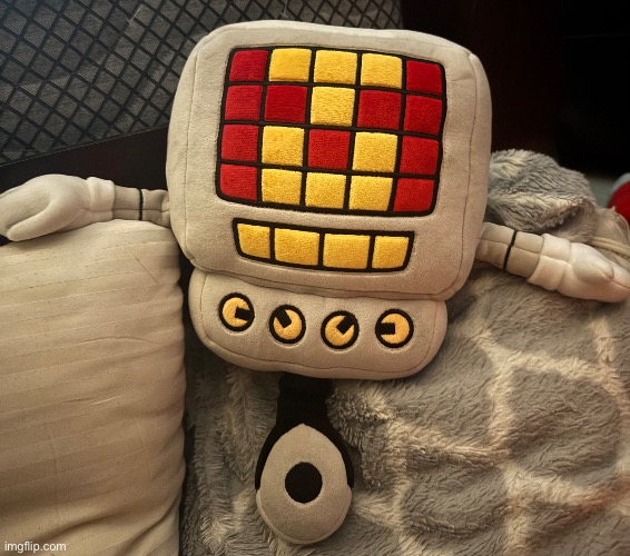 Idk what to post so here's another picture of my Mettaton plushie (idk where his microphone went) | made w/ Imgflip meme maker
